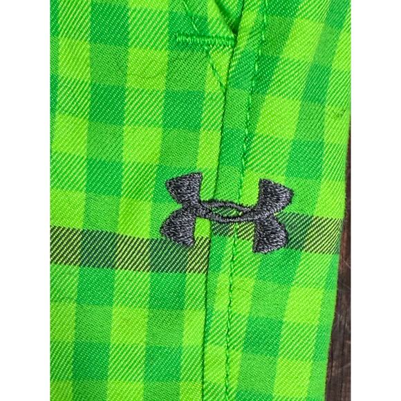 Under Armour Golf Matchplay Striped‎ Shorts Volt Green Mens 34 Minecraft Color - Picture 3 of 9